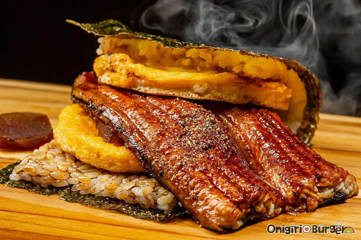 関西国際空港 OnigiriBurger1周年記念メニュー『鰻の蒲焼き〜ダブル玉子』新登場